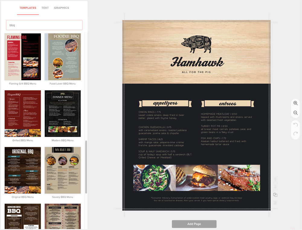Create BBQ Menus Create BBQ Menus