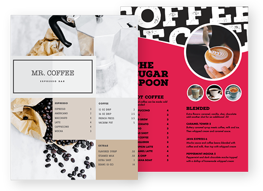 Design Coffee Menus