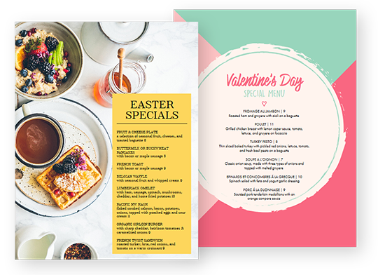 Design Holiday Menus