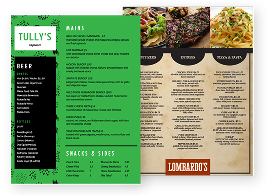 Design Pub Menus