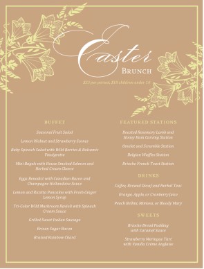 easter brunch menu template Easter menu template vol. 2.