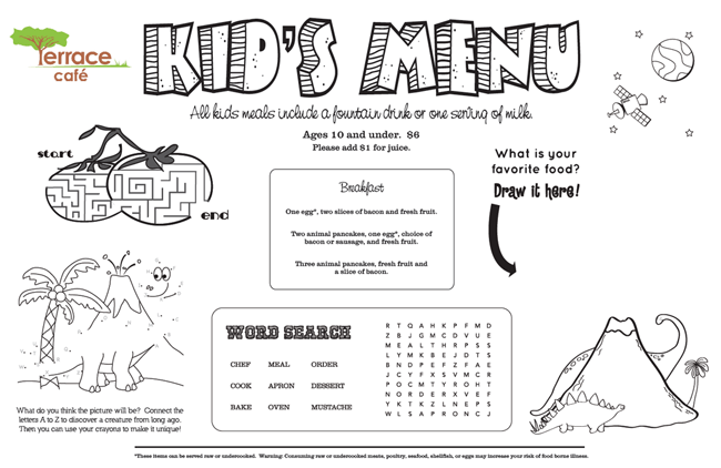 Download Kids' Menu, Kid Menu Designs, Kid Menu Templates ...