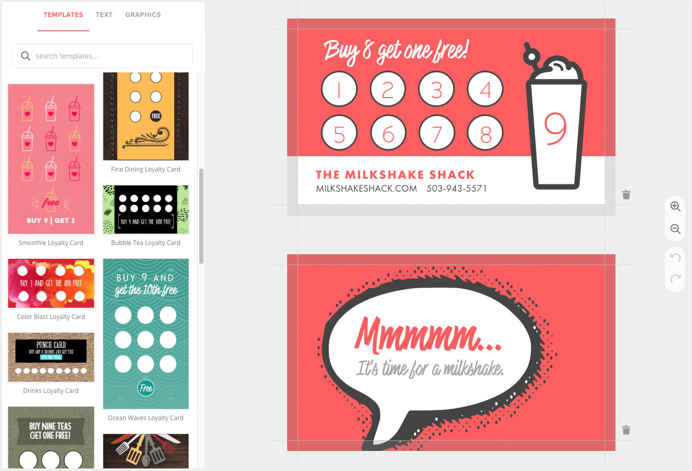 Loyalty Card Maker, Custom Punch Cards - MustHaveMenus Throughout Customer Loyalty Card Template Free