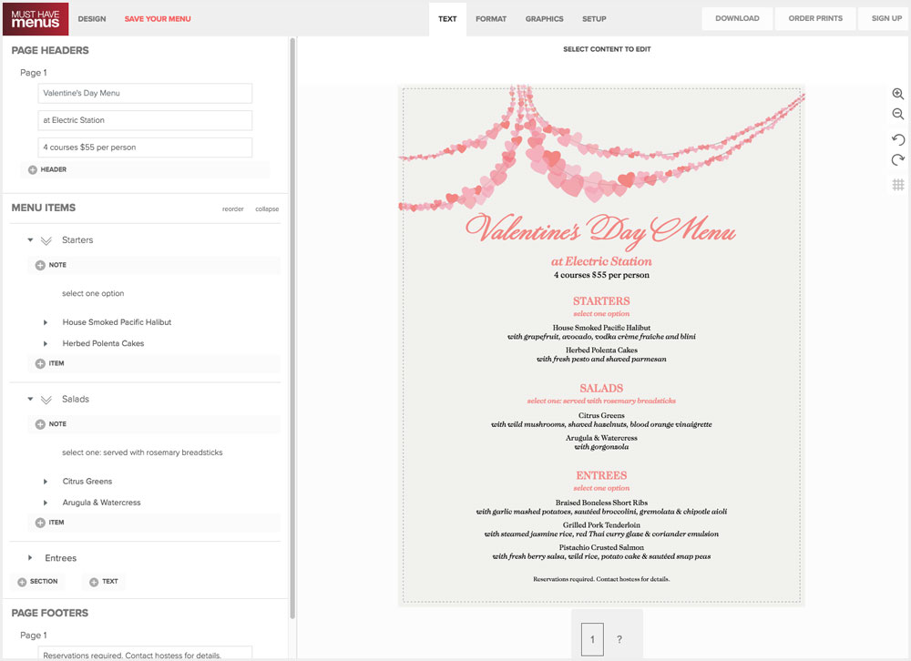 Design Holiday Menus Design Holiday Menus