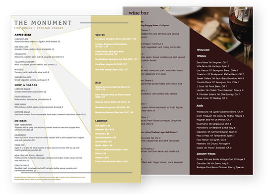 Design Wine Menus