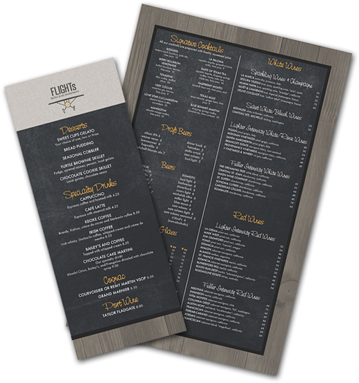 bar menu templates