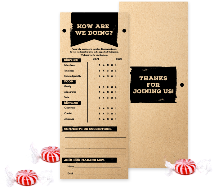 Comment Card Printing