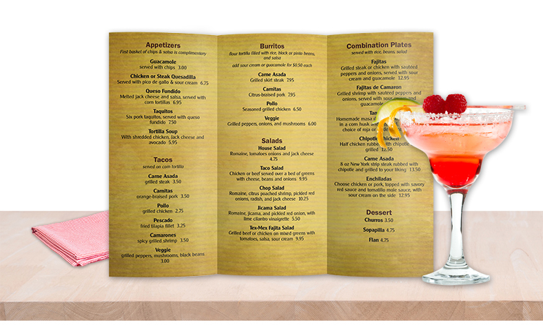 Folded Menus