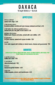 Half Page Menu Sizes