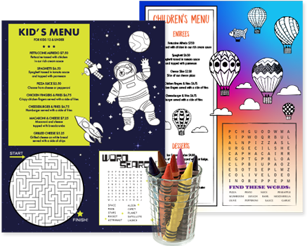 Kids Menu Paper