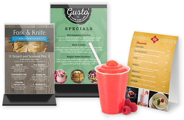 Restaurant Table Tent Printing Free Standing MustHaveMenus