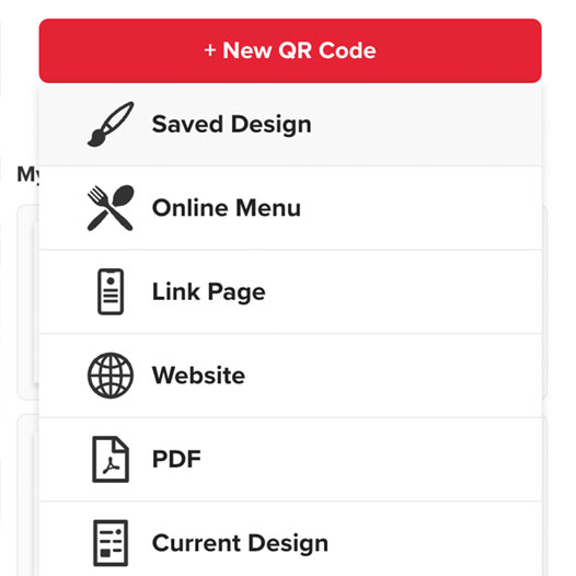 Select the Saved Design option