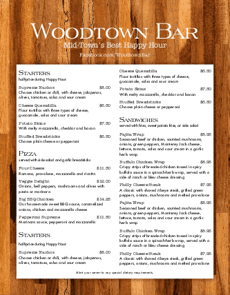 Tequila Bar Food Menu Letter Simple Menus Tequila Bar Food Menu Letter Simple Menus