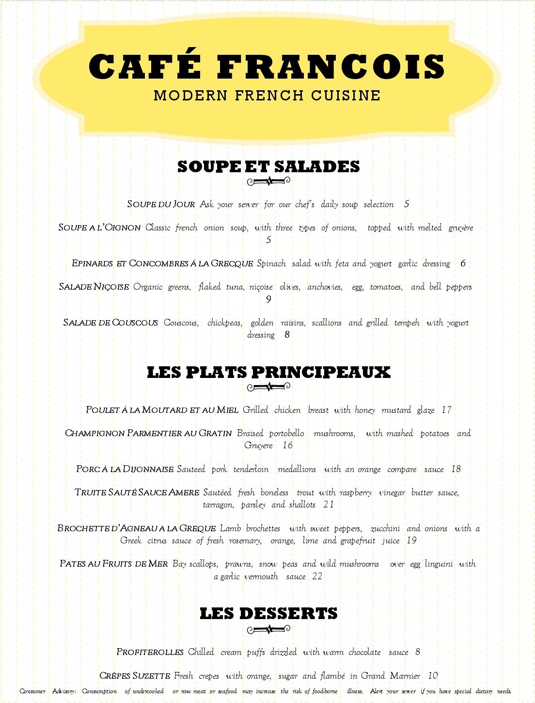 Classical French Menu MustHaveMenus