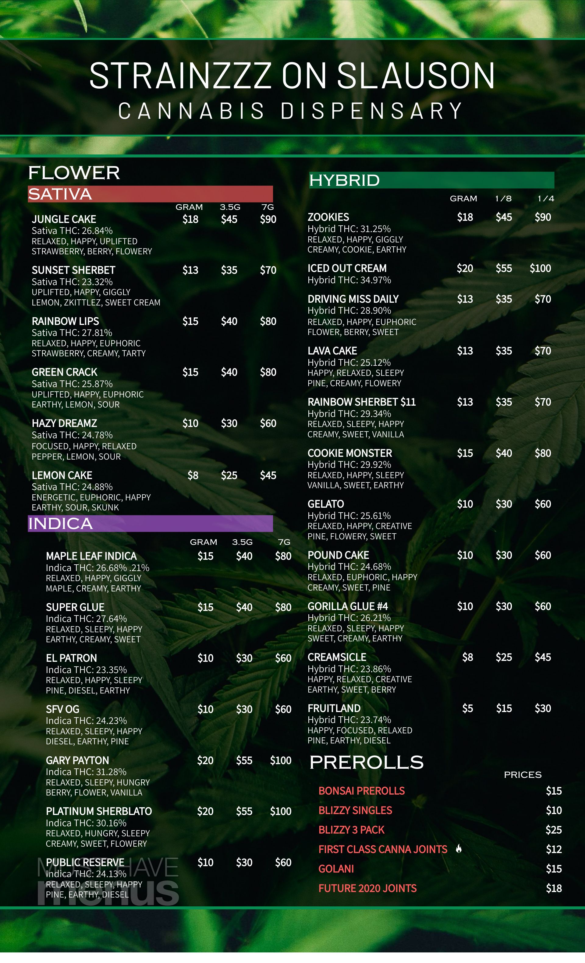 Galena Dispensary Menu - hd7fvbr