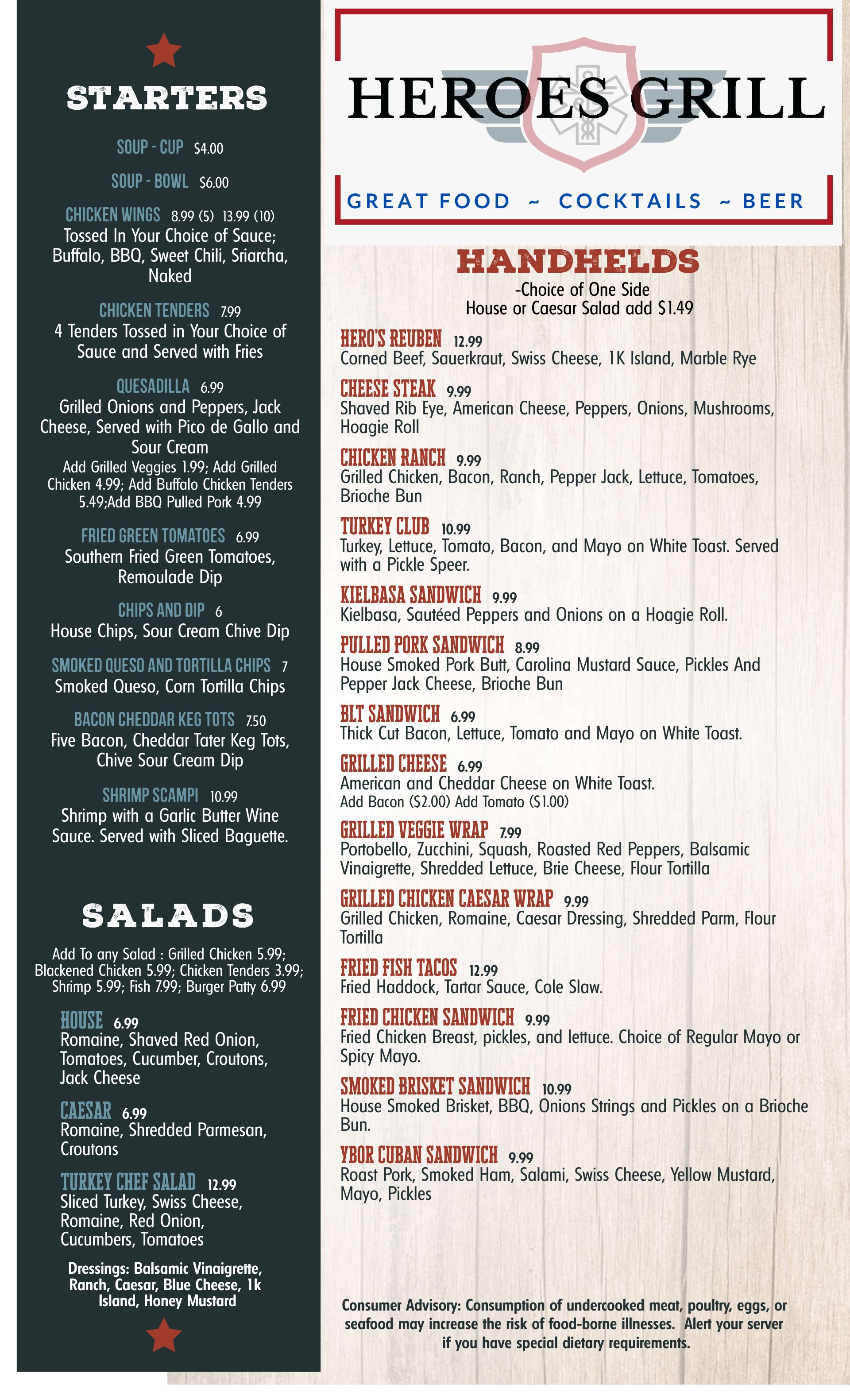 QUEEN MENU
